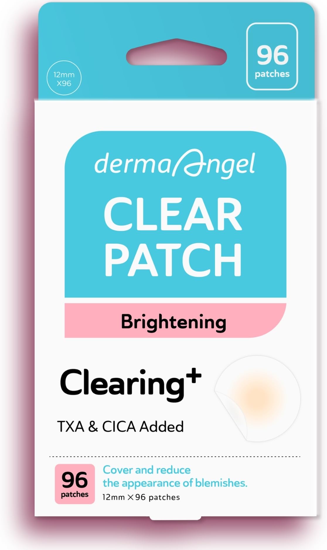 DERMA ANGEL Acne & Post Acne Patches - Hydrocolloid Pimple Care with TXA & CICA for Active Acne & Post-Inflammatory Dark Spots - Day and Night Use - UPGRADED (Post Acne - 96 Count - 1 Size)