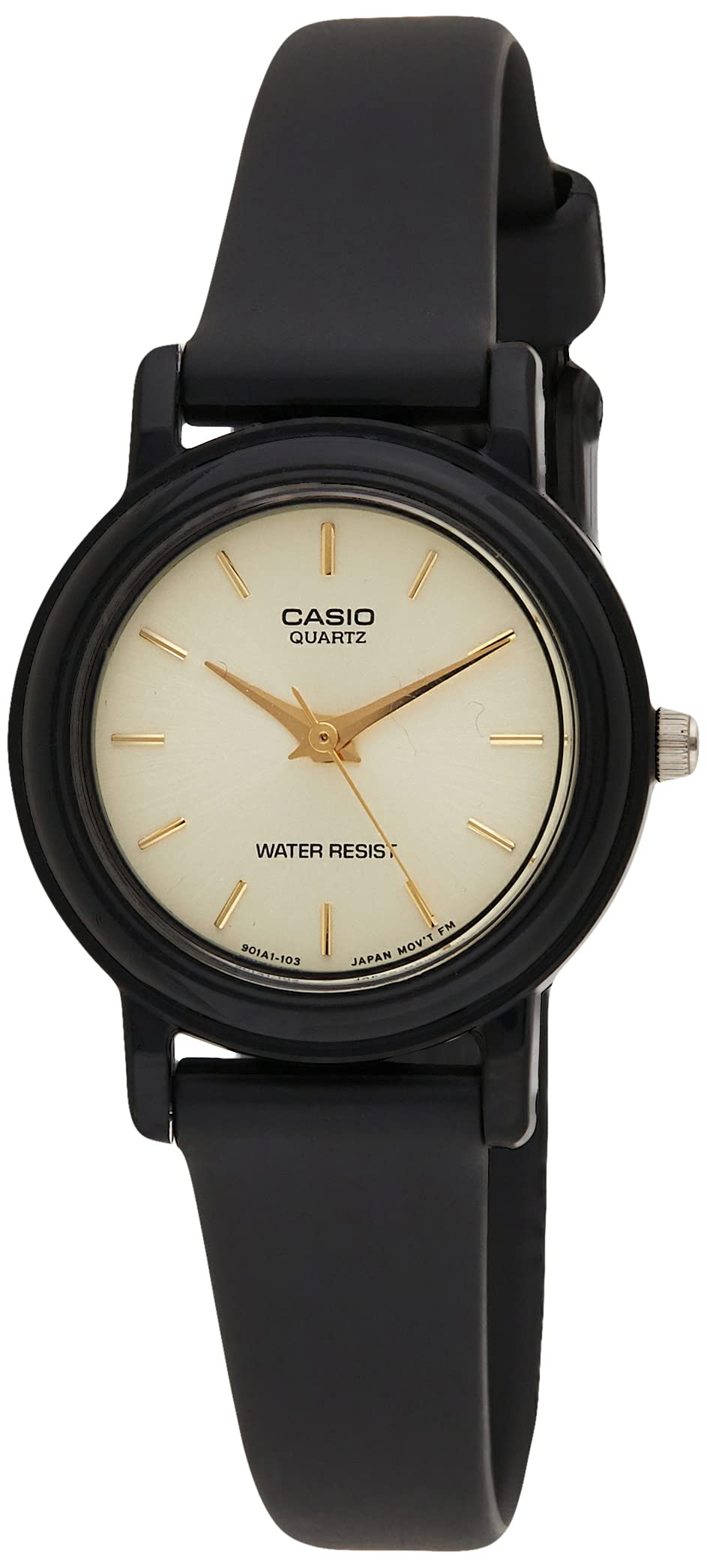 Casio Analog Display Quartz Watch For Women Black/Gold/Beige