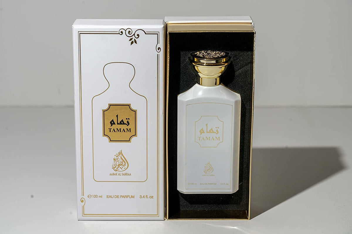 Tamam Perfume, Arabic Oud Unisex Fragrance for Men and Women, 100 ML, Unisex Eau de Parfum, Luxury Long Lasting Arabian Scent for Men and Women Containing Oud, Musk, Amber with Smoky and Spicy Notes