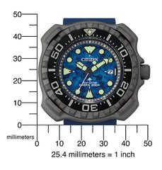 Citizen Men's Analogue Eco-Drive Watch with a Rubber Band Promaster Marine
