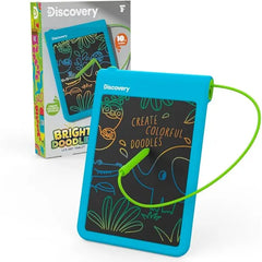 Discovery Bright Doodles LCD Art Tablet Mess Free Colorful Drawing Pad & Tethered Stylus Widescreen Display LCD Writing Tablet for Kids Arts & Crafts Toy Toddler Learning Toy Doodle Board Gift