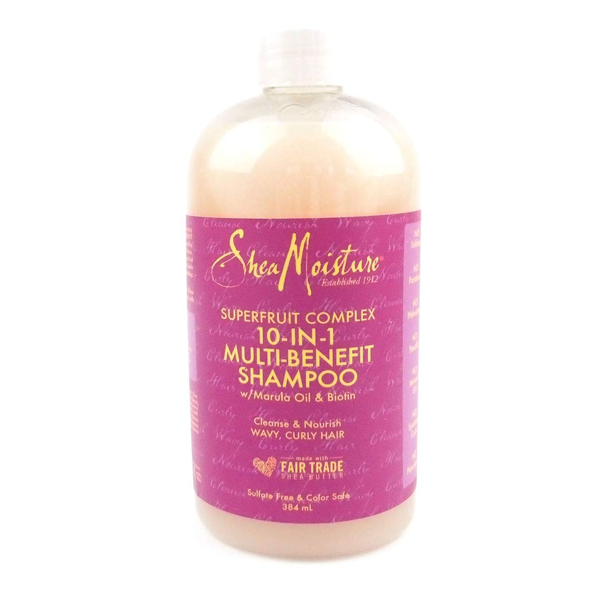 Shea Moisture Superfruit Complex 10-in-1 Multi-Benefit Silicone and Sulfate-Free Shampoo for Wavy and Curly Hair 384 ml