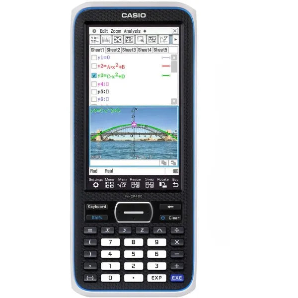Casio FX-CP400 Graphing Calculator, 4.8" Color Touchscreen With Computer Algebra System (CAS)
