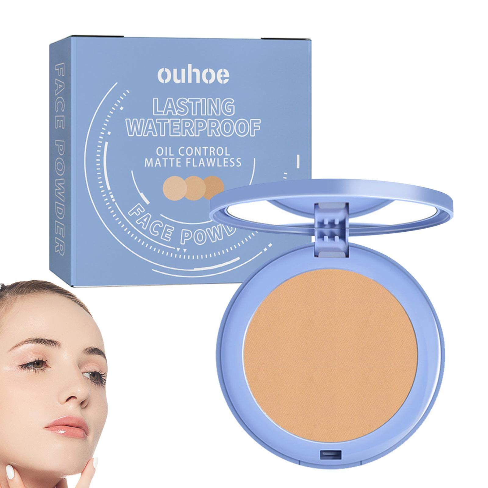 Setting Powder,Pressed Setting Powder Foundation - Make Up Face Corrector Concealer For Dark Blemishes Under Eye Circles Cover