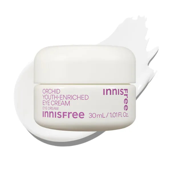 Innisfree Orchid Youth-Enriched Eye Cream, Korean Firming Eye Treatment to Smooth Fine Lines, 1.01 Fl Oz
