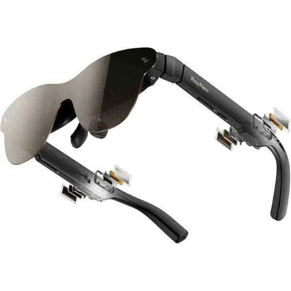 RayNeo Air 3s Pro AR/XR Smart Glasses – 201" 120Hz HueView 2.0 Display, 1200 Nits AR Glasses for Gaming & Movies, Compatible with iPhone 17/16/15, Android, Mac, Switch 2, PS5, Steam Deck