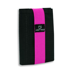 LIGHT FOLD Slim Minimalist Wallets for Men Trifold Nylon Card Holder Men's Wallet Ultra Thin & Stylish Design Front Pocket Wallet with RFID Blocking Hold Up to 12 Cards & Cash, Pink, XS