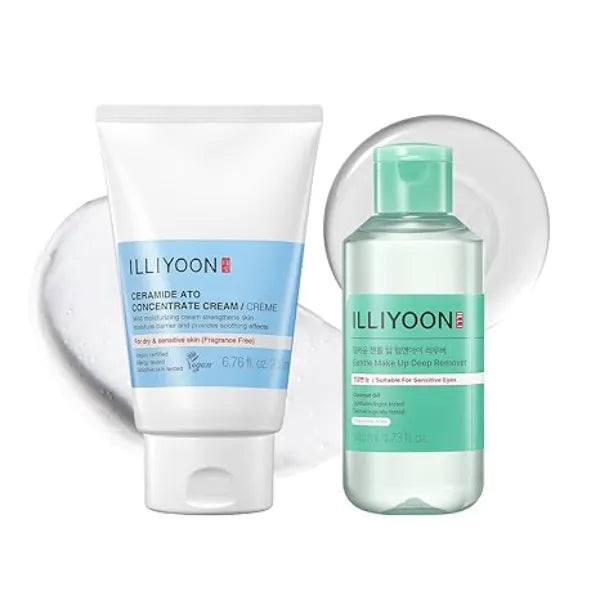 Illiyoon Ceramide Ato Cream  with Gentle Deep Makeup Remover 6.76 Fl Oz