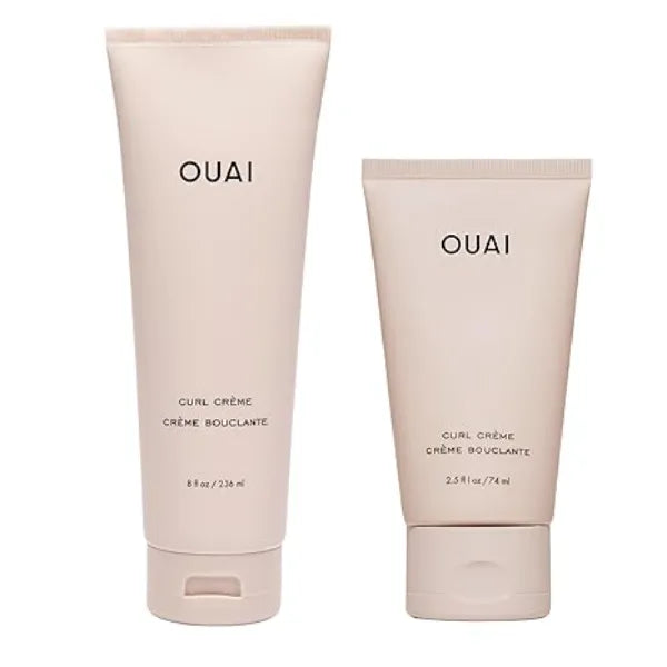OUAI Curl Cream Duo Curl Defining Cream+ Travel Size Curl Cream, Hydration, Frizz Control & Humidity Protection for Curly Hair