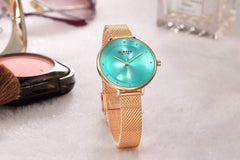 Curren Casual Watch For Women Analog Metal - 9029 - Gold