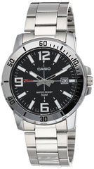 Casio Men's Watch - MTP-VD01D-1BVUDF Black Dial, Silver Band