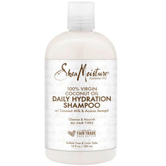 Shea Moisture Shampoo - Virgin Coconut Oil Daily Hydration, Hair Detangler & Hair Repair, Curly Hair Products for Women, Coconut Breeze Scent, Sulfate-Free Shampoo Hair Care, 13 Fl Oz