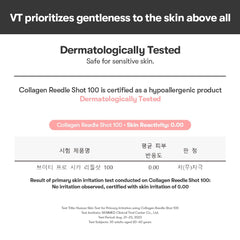 VT COSMETICS Collagen Reedle Shot 100 | Collagen Microneedling Serum, Firming & Elasticity, 500Da Collagen Extract, Soft Skin, Glass Skin, Korean Skin Booster 1.69Fl Oz(50ml)