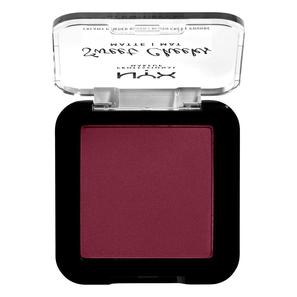NYX PROFESSIONAL MAKEUP Sweet Cheeks Creamy Powder Blush Matte, Red Riot 03