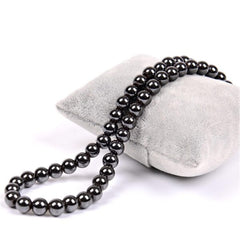 Excefore Black Magnetic Necklace, Health and Wellness Necklace, Black Obsidian Jewelry, Magnetic Health Charm, Fashionable Magnetic Jewelry, Energy Balance Necklace, Natural Black Gallstone 4 Pcs