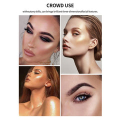 NLLNT Shimmer Powder Highlight Illuminator Facial Highlighter Palette Brightening Makeup High Gloss Face Contour