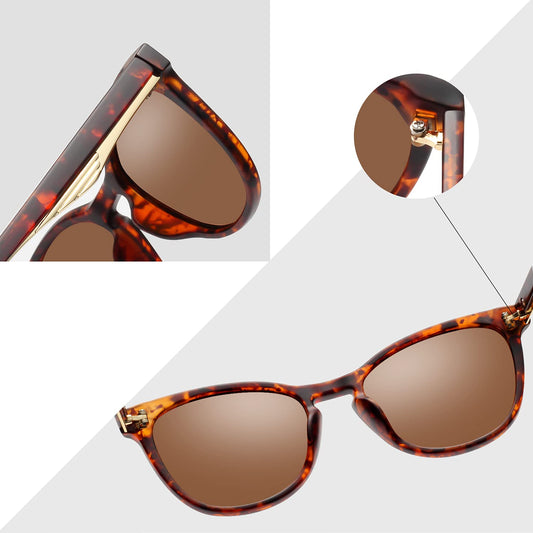 KANASTAL Polarized Sunglasses for Women Men, Classic Driving Ladies Sun Glasses, Fashion Butterfly Shades for Womens Outdoor 100% UV400 Protection