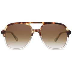 SOJOS Retro Vintage Polarized Sunglasses Double Bridge Brow Bar Square Aviators SJ2174