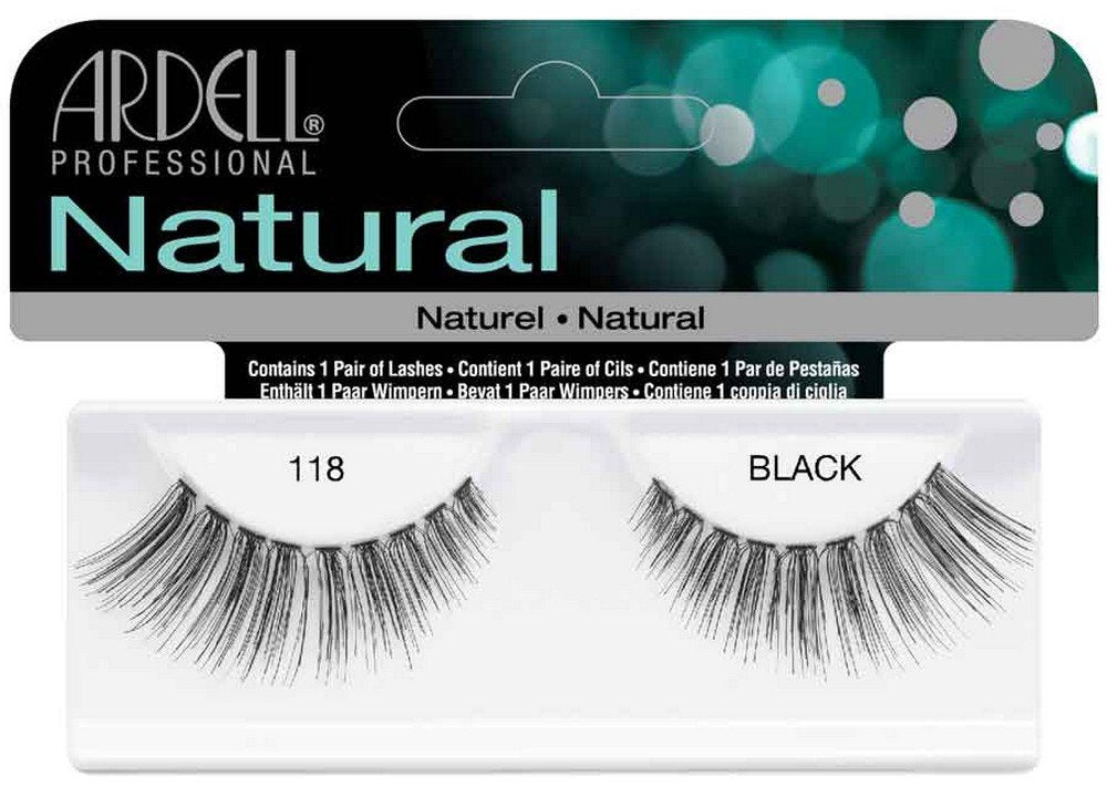 Ardell Professional Glamour Strip Eyelashes, Lightweight, Easy To Apply and Comfortable Lashes, #118, Black