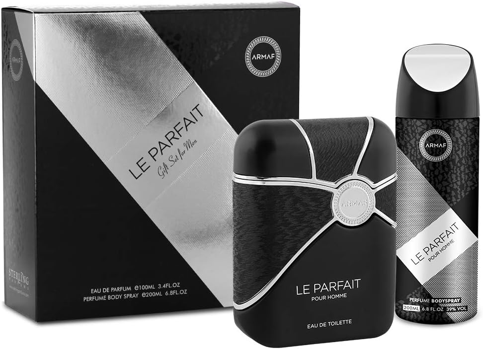 Armaf Le Parfait Pour Homme For Men, 2 Piece Gift Set, Eau De Parfum 100ml + Perfume Body Spray 200ml, For Him