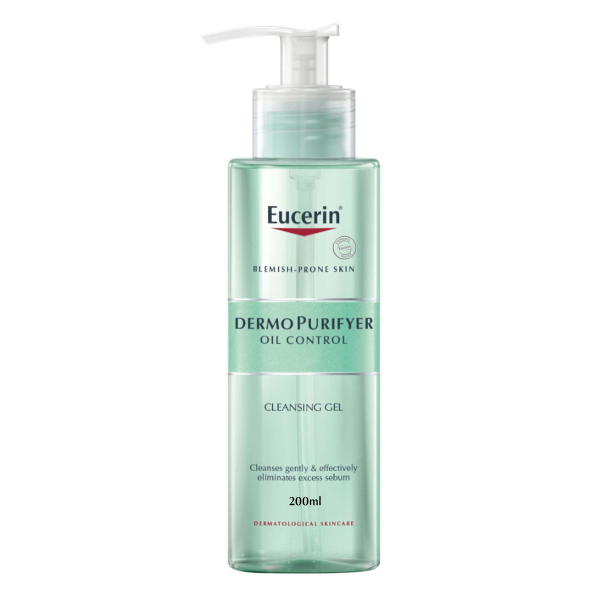 Eucerin DermoPurifyer Oil Control Face Cleansing Gel, Removes Excess Sebum, Dirt and Makeup, Fragrance-Free, Soap-Free, Suitable for Blemish and Acne-Prone Skin, 200ml