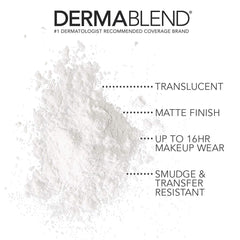 DERMABLEND Loose Setting Powder, Translucent Face Powder Makeup & Finishing Powder, Mattifying Finish and Shine Control, Travel Size .18oz., 5g - 0.18 Ounce