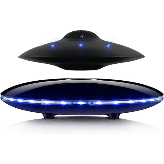RUIXINDA Magnetic Levitating Bluetooth Speaker, Levitating UFO Speakers with LED Lights, 360 Degree Rotation, Wireless Floating Speakers for Home Office Decor Cool Tech Gadgets, Creative Gifts