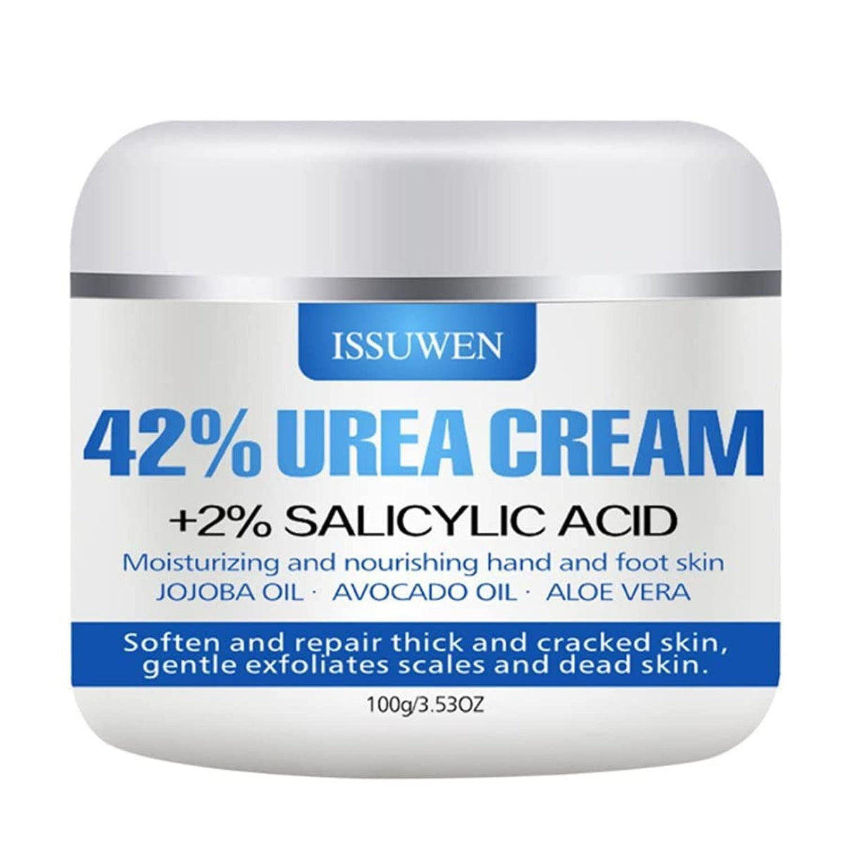 KANZA - 42% Urea Cream for Cracked Foot with 2% Salicylic Acid| Callus Remover Hand Cream, Foot Cream For Dry Cracked Feet, Hands, Heels, Elbows, Nails, Knees | For Both Men And Women | 100g