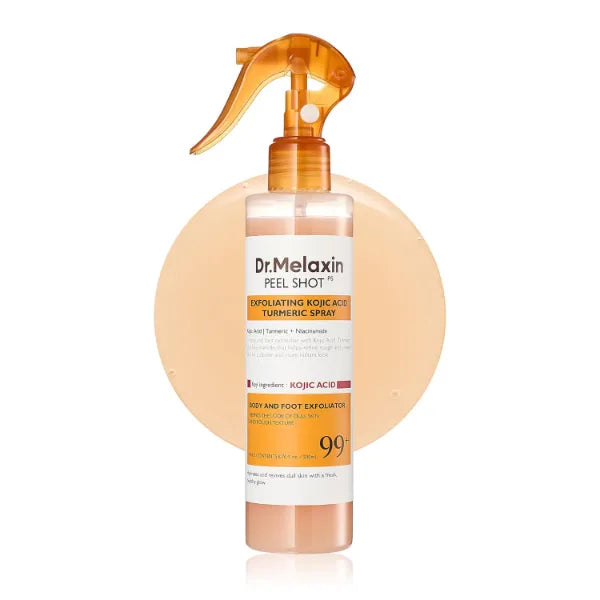 Dr.Melaxin Body Keratin Care Kojic Acid Turmeric Spray Gently Exfoliating Peeling Solution Korean Skincare All Skin Types 200ml