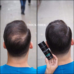 THICK FIBER Hair Building Fibers for Thinning Hair & Bald Spots (BLACK, Pack of 3) - 25g Bottle - Conceals Hair Loss in Seconds - Hair Fiber concealer for Men & Women