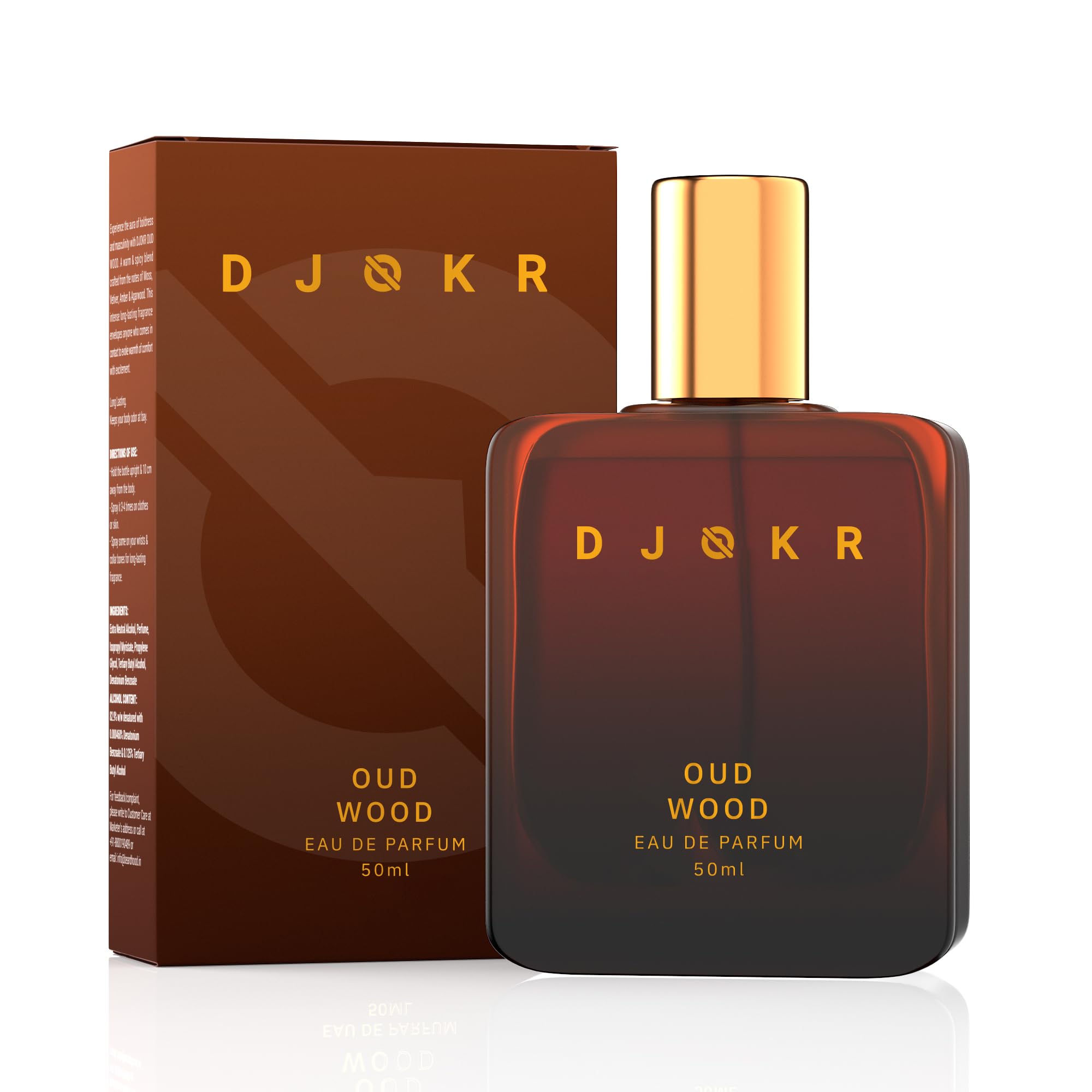 DJOKR Oudwood Perfume For Men 50 ml | Eau De Parfum | Premium Luxury Long Lasting Fragrance Spray