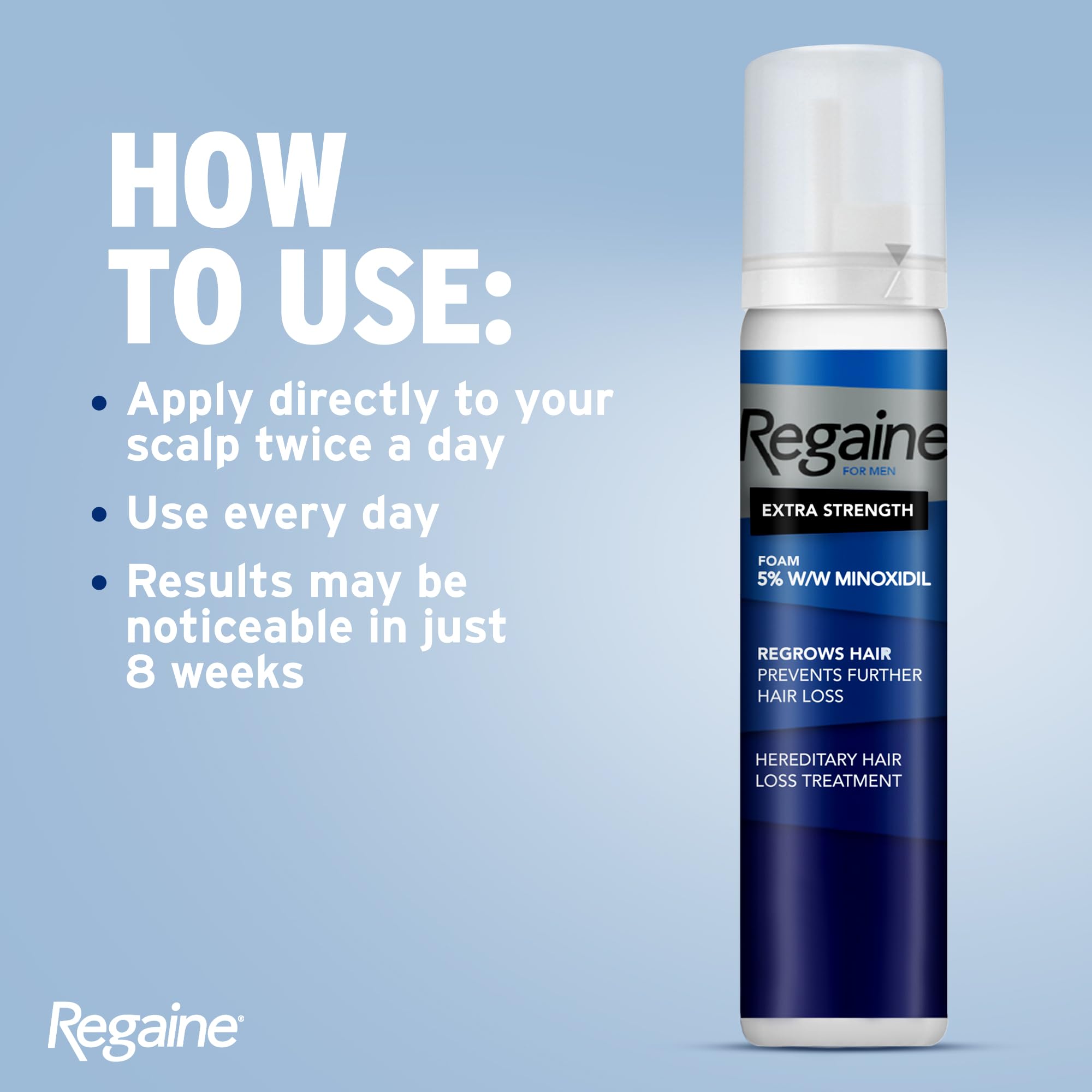 Regaine Men Foam, 5% Minoxidil, Clinically Proven to Stimulate Hair Growth, 60g (Pack of 3)