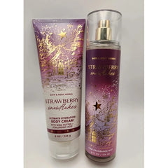 Bath & Body Works Fragrance Gift Sets (Strawberry Snowflakes Mist-Cream Set)