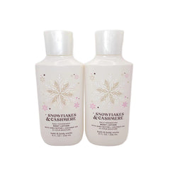 Bath & Body Works Snowflakes & Cashmere Super Smooth Body Lotion Sets Gift For Women 8 Oz -2 Pack (Snowflakes & Cashmere)