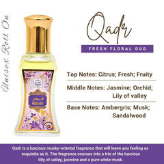 Naseem Perfumes Qadr Roll On Perfume Subtle Tone Eau De Parfum For Men & Women 24 ml