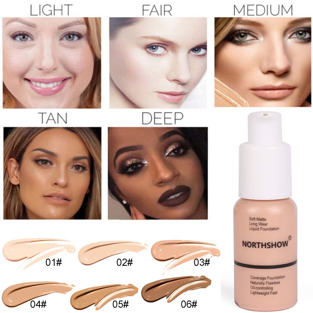 NLLNT Matte Concealer Liquid Foundation Make-up Full Coverage Freckles Acne Scars Long-lasting Waterproof