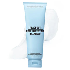 PEACE OUT Pore Perfecting Facial Cleanser, Daily Exfoliating Face Wash with Salicylic Acid, Niacinamide and Hyaluronic Acid to Help Unclog Pores and Improve Skin Texture (4 fl oz)
