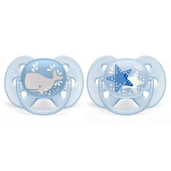 Philips Avent Ultra Soft Dummy, Pack of 2, BPA-Free Dummy for Babies from 6-18 Months (Model SCF223/03)