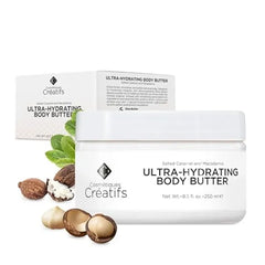 Cosmétiques Créatifs Ultra Hydrating Body Butter with Shea Butter, 8.5 fl. oz., Salted Caramel and Macadamia Scent, Deep Moisturizing, Soothes, Repairs, and Nourishes Skin