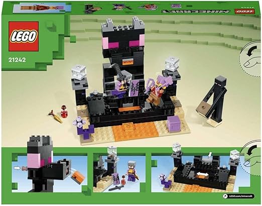 LEGO 21242 Minecraft The End Arena, Player-vs-Player Battle Playset, Action Toys for Kids, Boys & Girls 8 Plus Years Old, with Lava, Ender Dragon and Enderman Figures