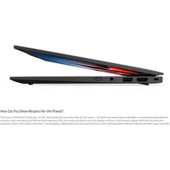 Lenovo ThinkPad X1 Carbon Laptop (Gen 12) with Intel Ultra 7 165U vPro Processor, 14" WUXGA 100% sRGB Touchscreen, 32GB 6400MHz RAM, 1TB Gen4 Performance SSD, FHD+ IR+ RGB Camera, and Windows 11 Pro