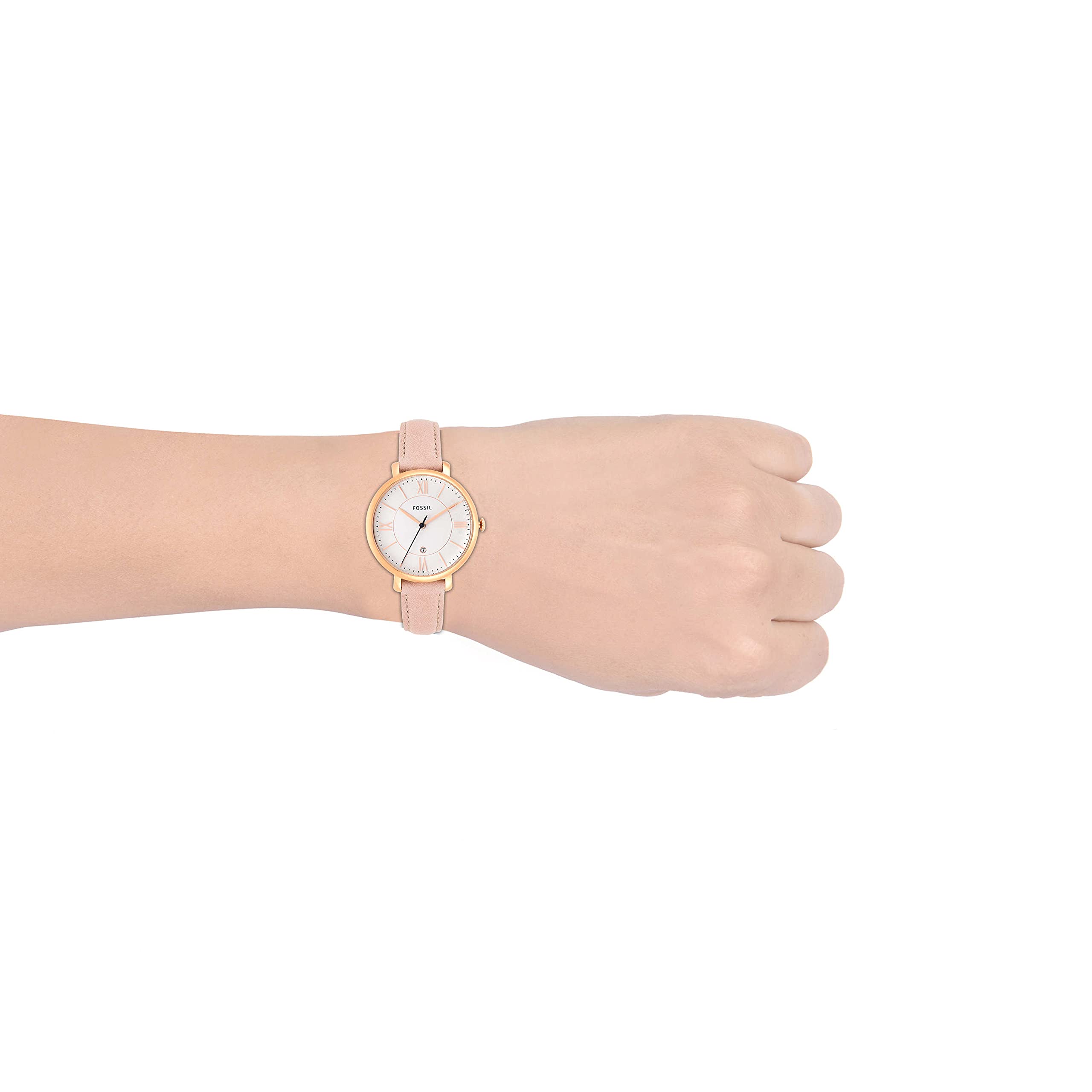 Fossil jacqueline watch rose gold best sale