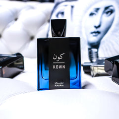 RAYAN Kown Men Arabian Perfume - Oud Modern Eau De Parfum - Long Lasting Perfume for Men - Arabic Perfume with Oud, Cardamom, Lavender, Oud, & Cedarwood - Ideal Gift for All Occasions - 100 mL Perfume