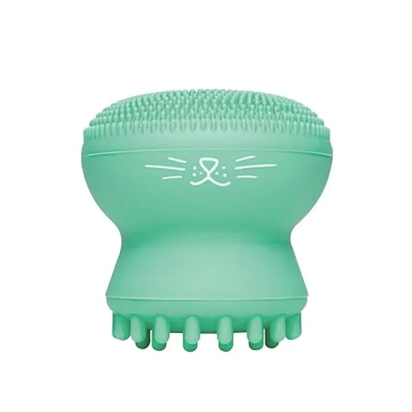 I Dew Care Cleansing Tool Pawfect Face Scrubber 3 in 1 Cute Silicone Pore Cleanser, Exfoliator, and Massager with Sponge