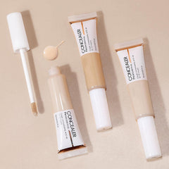 Concealer Foundation, Full Coverage Conceale - for Dark Circles, Fine Lines, Acne Marks, Repairing Nourishing Brightening, Natural Coverage, Oil-free 4 Color Tube Liquid Makeup, 15ml, 33.6 grams