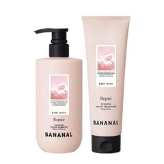 BANANAL Repair Shampoo & Conditioner Set Protein-Enriched Hair Care for Damaged or Dry Hair Ceramide, Jojoba Oil & Amino Acids Hypoallergenic, pH Balanced Baby Musk Scent Korean Repair Duo