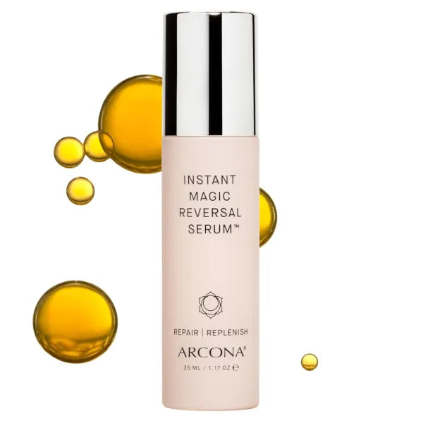ARCONA Instant Magic Reversal Serum - Hyaluronic Acid, Witch Hazel, Magnesium, Honey, Spin Trap - Retains Moisture, Plums + Freshens - 1.17 oz