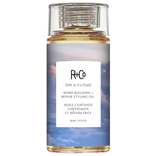 R+Co On a Cloud Bond Building Repair + Styling Oil  Lightweight Silicone Free Hair Oil for Frizz Control, Shine, Heat & UV Protection  Strengthens & Repairs All Hair Types  1.4 Fl Oz / 50 mL