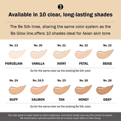 ESPOIR Pro Tailor Foundation Be Silk SPF34 PA++ 30ml #7 Salmon | Long Lasting Silky-Smooth Makeup with Excellent Cover | Korean Skincare