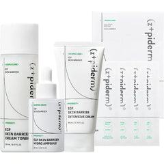 Zipiderm EGF Skin Barrier 4-Step Repair Set – Milky Toner, Hydrating Ampoule, Intensive Cream & Dressing Sheet Mask | Ceramide, Panthenol & Bio-EGF Korean Skincare Routine for Damaged, Dry & Sensitive